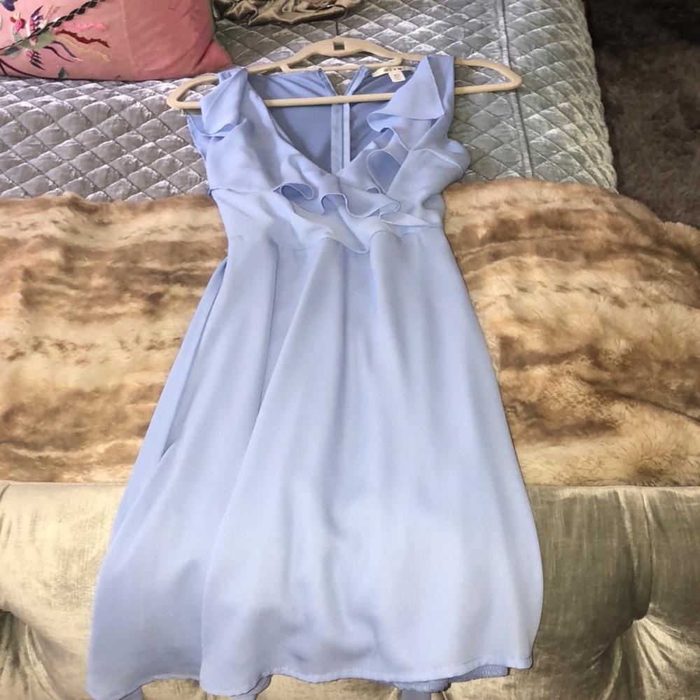 Light Blue Chiffon Dress